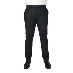 Oscar - Pantalón de hombre de tweed mezcla lana azul marino