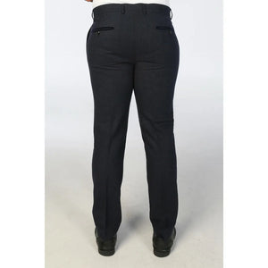Pantaloni Blu Scuro da Uomo Misto Lana Tweed su Misura Formali - Paul Andrew - 2