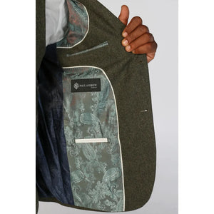Oscar - Men's Olive Green Wool Blend Tweed Blazer - Paul Andrew - 3