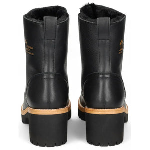Padma B11 - Women's Black Block Heel Leather Ankle Boots - Panama Jack - 5