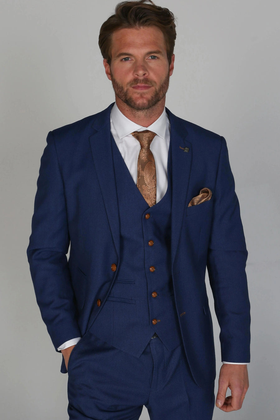 Mayfair- Blazer bleu uni pour homme - Paul Andrew - 1