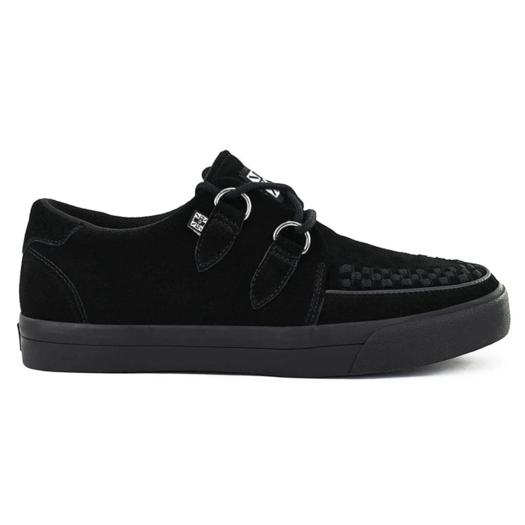 Spitze Creeper Sneaker Schwarze Wildleder Plateauschuhe - TUK - 1