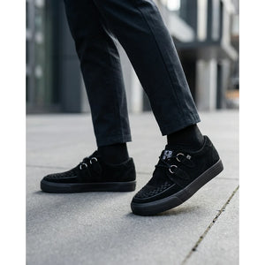 Spitze Creeper Sneaker Schwarze Wildleder Plateauschuhe - TUK - 2