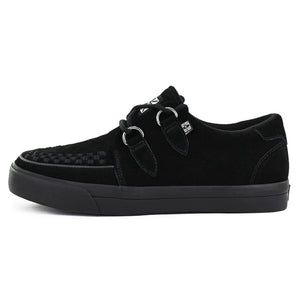 Spitze Creeper Sneaker Schwarze Wildleder Plateauschuhe - TUK - 3