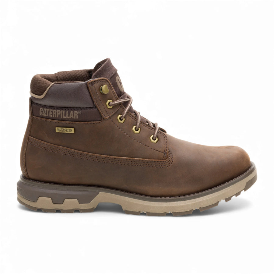 Pursue - Men's Dark Brown Leather Work Hiking Ankle Boots - Caterpillar - 1