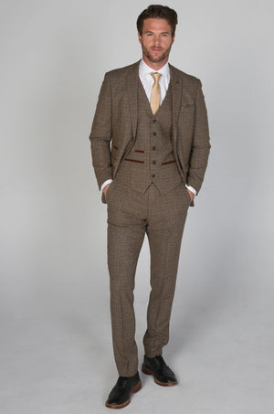 Ralph - Men's 3 Piece Suit Tweed Check 1920s - Paul Andrew - 2