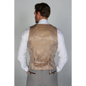 Ralph - Men's Cream Tweed Waistcoat - Paul Andrew - 2