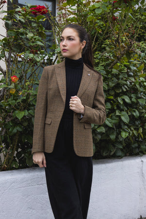 Ralph - Women's Brown Tweed Tailored Fit Blazer - Paul Andrew - 3