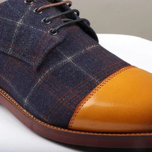 Ronnie - Buty oxford skórzane męskie - Brązowy - Justin Reess - 5