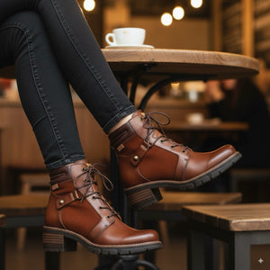 San Sebastia - Women's Cuero Brown Leather Ankle Boots - Pikolinos - 2