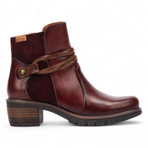 San Sebastian - Women's Arcilla Red Leather Ankle Boots - Pikolinos - 1