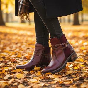 San Sebastian - Women's Arcilla Red Leather Ankle Boots - Pikolinos - 3