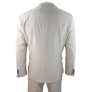 Abito Beige da Uomo 3 Pezzi con 2 Bottoni Retro Classico - House of Cavani - 6