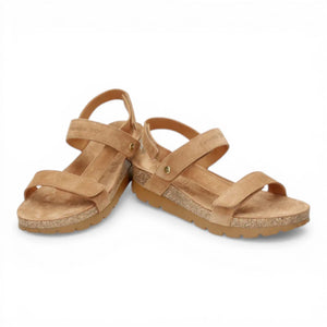 Selma B10 - Sandales compensées femme marron écorce en cuir suédé - Panama Jack - 4