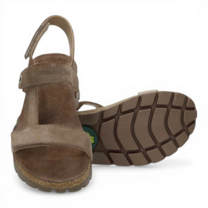 Selma B18 - Sandales compensées femme gris Stone en cuir suédé - Panama Jack - 7