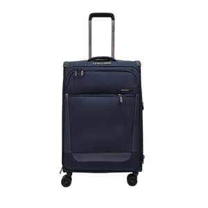 Miękka walizka z kieszeniami na zamek - Granatowy - TruClothing.com - 10