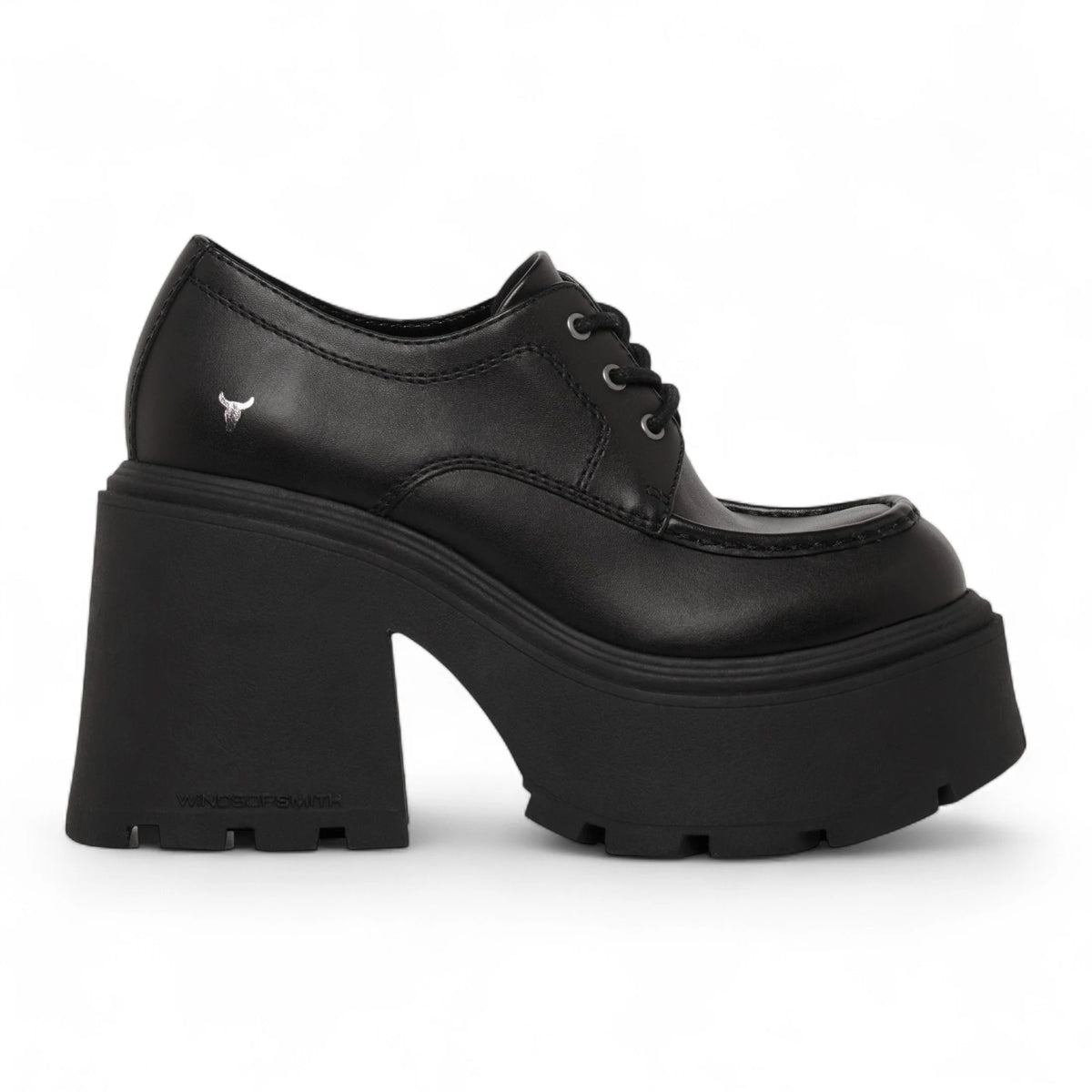 Starcrossed - Women's Black Leather Chunky Platform Shoes - Windsorsmith - 1