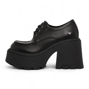 Starcrossed - Women's Black Leather Chunky Platform Shoes - Windsorsmith - 3