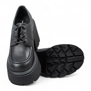 Starcrossed - Women's Black Leather Chunky Platform Shoes - Windsorsmith - 6