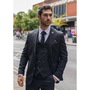 STZ42 - Men's 3 Piece Suit Gatsby 1920s Gangster Pinstripe - TruClothing.com - 2
