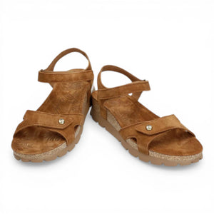 Sulia B26 - Sandali Donna marrone in pelle scamosciata zeppa - Panama Jack - 5