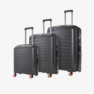 Sunwave - Valiză extensibilă cu carcasă dură cu 4 roți pivotante - Antracit - Rock - 25