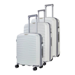 Sunwave - Suitcase Expandable Hard-Shell 4 Spinner Wheels - White - Rock - 49