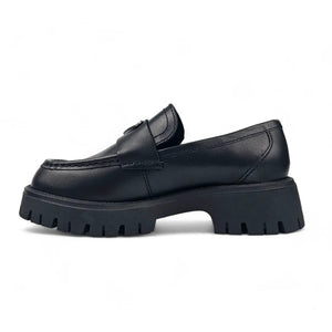 Throne - Women's Black Slip On Chunky Leather Loafers - Windsorsmith - 3