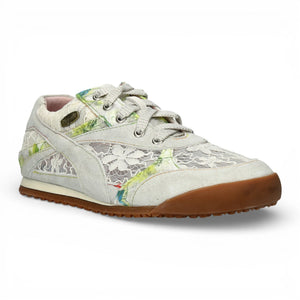 Tivanao 03 - Scarpe da ginnastica Donna beige a fiori in pelle - Laura Vita - 2