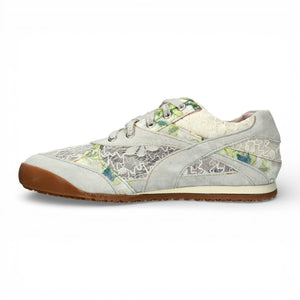 Tivanao 03 - Scarpe da ginnastica Donna beige a fiori in pelle - Laura Vita - 4