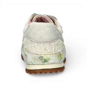 Tivanao 03 - Scarpe da ginnastica Donna beige a fiori in pelle - Laura Vita - 5
