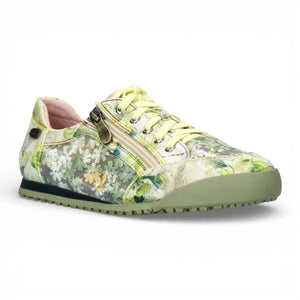 Tivanao 05 - Sneakers Donna Gialle a fiori in pelle - Laura Vita - 2