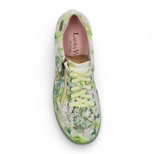 Tivanao 05 - Sneakers Donna Gialle a fiori in pelle - Laura Vita - 6
