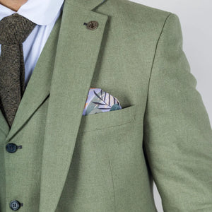 TP-22 - Costume de mariage d'été 3 pièces en lin sauge pour hommes - TruClothing.com - 4