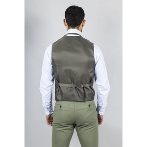 TP-22 - Costume de mariage d'été 3 pièces en lin sauge pour hommes - TruClothing.com - 6