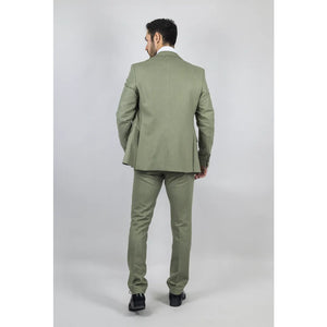 TP-22 - Costume de mariage d'été 3 pièces en lin sauge pour hommes - TruClothing.com - 7