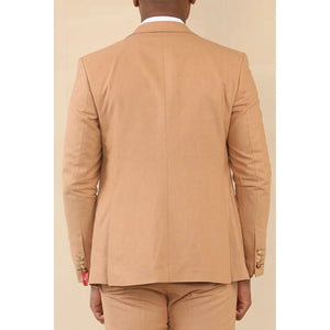 TP-23 - Costume d'été en lin pour homme camel 3 pièces - TruClothing.com - 8