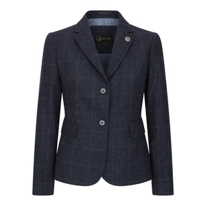 TPSTZ72 - Women's Navy Blue Tweed Blazer Waistcoat - TruClothing.com - 1