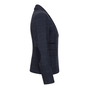 TPSTZ72 - Women's Navy Blue Tweed Blazer Waistcoat - TruClothing.com - 6
