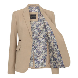 TPW-54 - Women's Cream 3 Piece Prince of Wales Check Suit - TruClothing.com - 4
