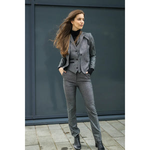 TPW51 - Completo da donna grigio a 3 pezzi in check principe di Galles - TruClothing.com - 2