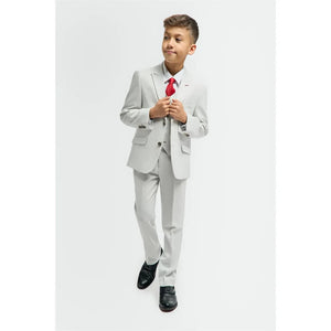 Tropez - Szary 3-częściowy garnitur chłopięcy Tailored Fit - House of Cavani - 2