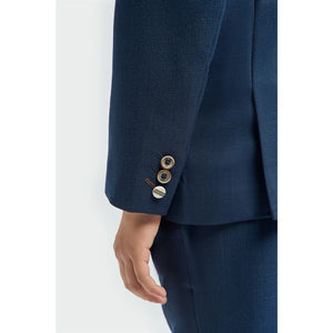 Tropez - Granatowy 3-częściowy Tailored Fit garnitur chłopięcy - House of Cavani - 3