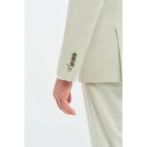 Tropez - Szałwiowy 3-częściowy garnitur męski Tailored Fit - House of Cavani - 7