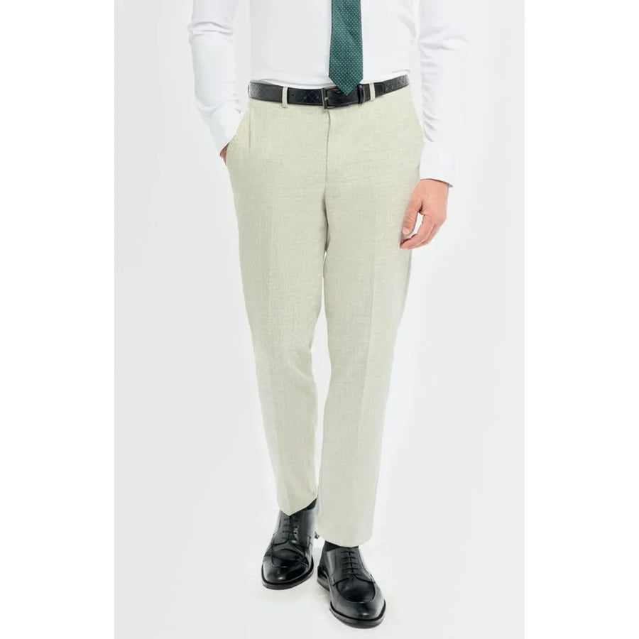 Tropez - Men's Sage Green Formal Trousers - House of Cavani - 1
