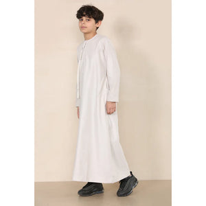 TT-001 - Boy's Emirati Thobe Islamic Clothing String Tassel - Beige - Thobez - 48