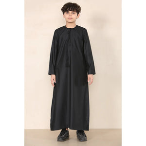 TT-001 - Boy's Emirati Thobe Islamic Clothing String Tassel - Black - Thobez - 41