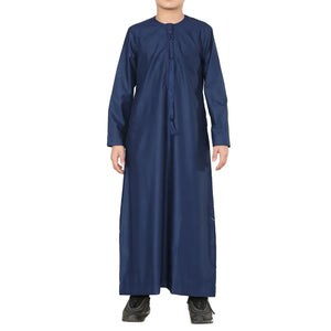 TT-001 - Boy's Emirati Thobe Islamic Clothing String Tassel - Navy - Thobez - 22