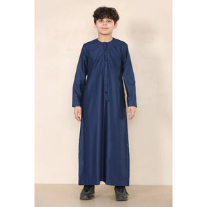 TT-001 - Boy's Emirati Thobe Islamic Clothing String Tassel - Navy - Thobez - 25
