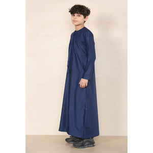 TT-001 - Boy's Emirati Thobe Islamic Clothing String Tassel - Navy - Thobez - 26